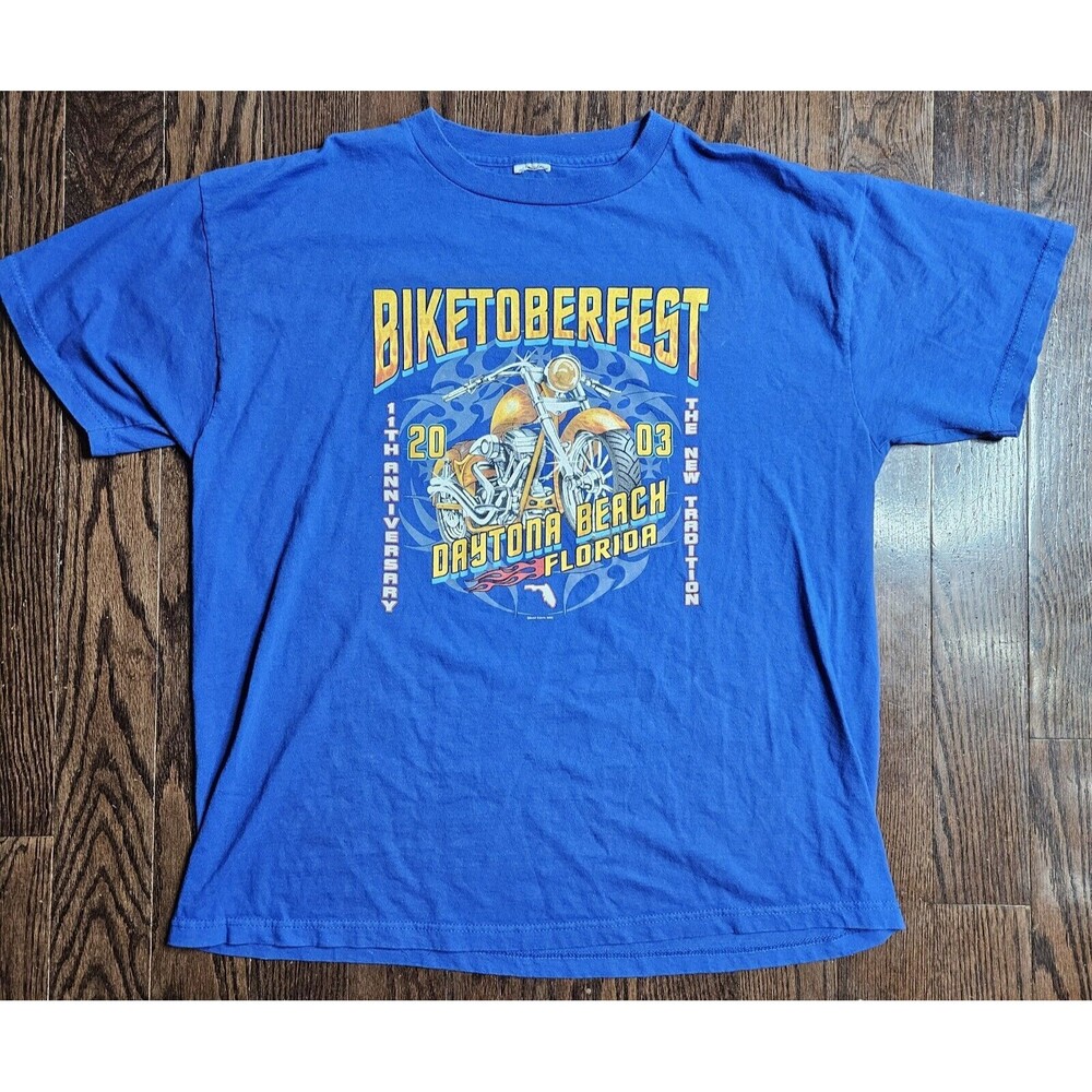 Vintage Y2k DAYTONA BIKETOBERFEST 2003 T SHIRT Harley Biker Motorcycle Rally XL